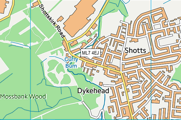 ML7 4EJ map - OS VectorMap District (Ordnance Survey)