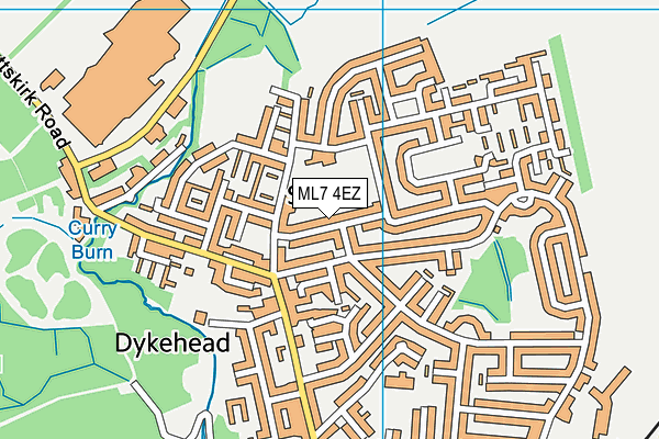 ML7 4EZ map - OS VectorMap District (Ordnance Survey)
