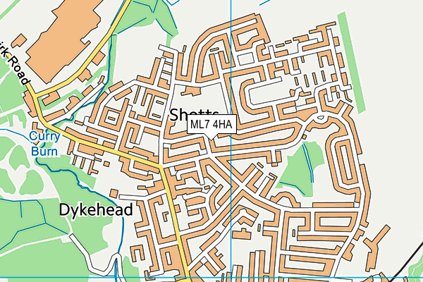 ML7 4HA map - OS VectorMap District (Ordnance Survey)