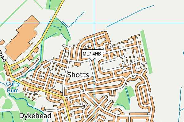 ML7 4HB map - OS VectorMap District (Ordnance Survey)