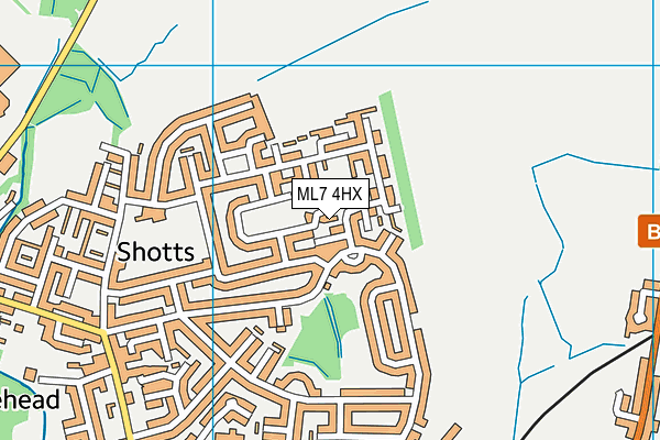 ML7 4HX map - OS VectorMap District (Ordnance Survey)
