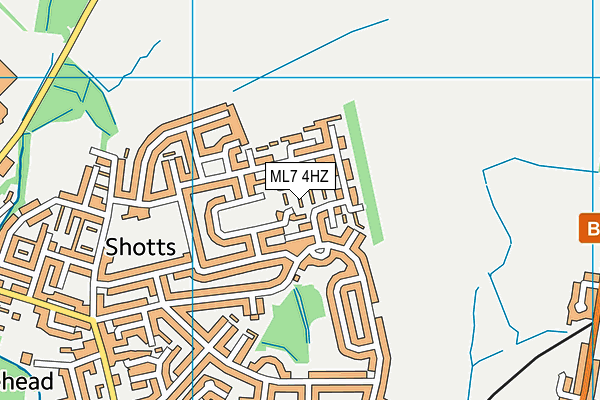 ML7 4HZ map - OS VectorMap District (Ordnance Survey)