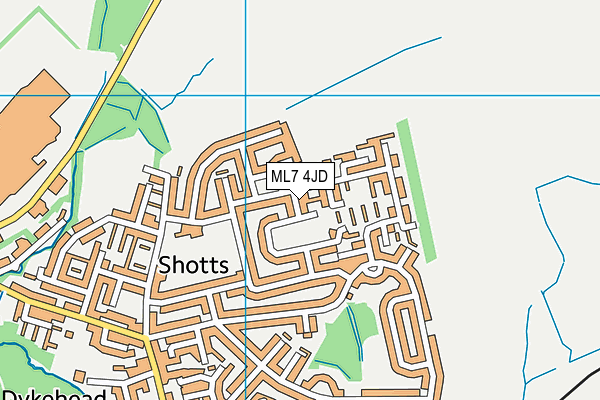 ML7 4JD map - OS VectorMap District (Ordnance Survey)