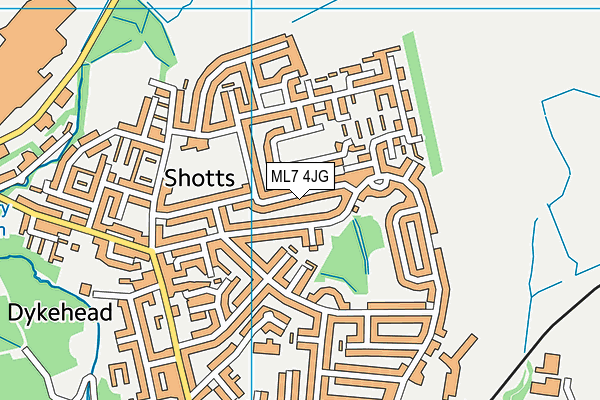 ML7 4JG map - OS VectorMap District (Ordnance Survey)