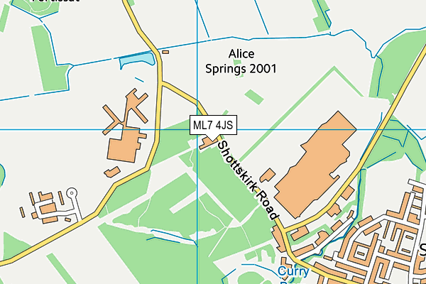 ML7 4JS map - OS VectorMap District (Ordnance Survey)