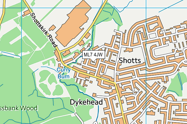 ML7 4JW map - OS VectorMap District (Ordnance Survey)