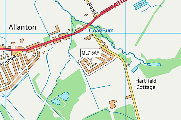 ML7 5AF map - OS VectorMap District (Ordnance Survey)