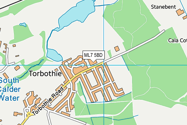 ML7 5BD map - OS VectorMap District (Ordnance Survey)