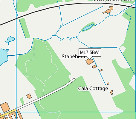 ML7 5BW map - OS VectorMap District (Ordnance Survey)