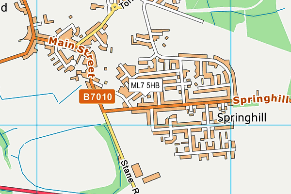 ML7 5HB map - OS VectorMap District (Ordnance Survey)