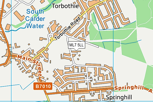 ML7 5LL map - OS VectorMap District (Ordnance Survey)