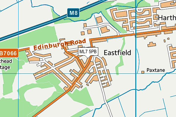 ML7 5PB map - OS VectorMap District (Ordnance Survey)