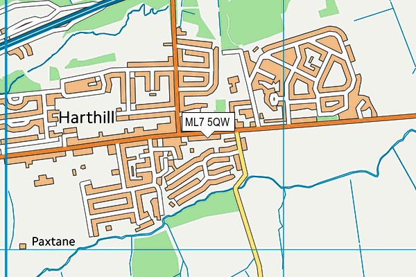 ML7 5QW map - OS VectorMap District (Ordnance Survey)