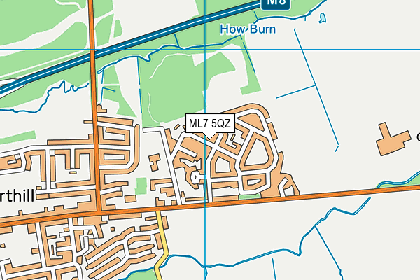 ML7 5QZ map - OS VectorMap District (Ordnance Survey)