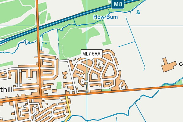 ML7 5RA map - OS VectorMap District (Ordnance Survey)