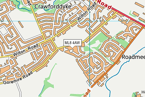 ML8 4AW map - OS VectorMap District (Ordnance Survey)
