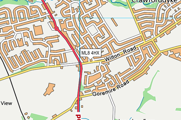 ML8 4HX map - OS VectorMap District (Ordnance Survey)