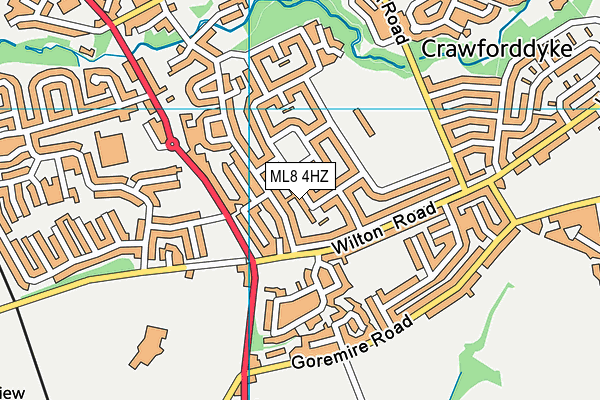 ML8 4HZ map - OS VectorMap District (Ordnance Survey)