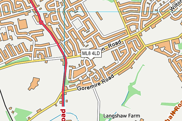 ML8 4LD map - OS VectorMap District (Ordnance Survey)