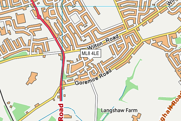 ML8 4LE map - OS VectorMap District (Ordnance Survey)