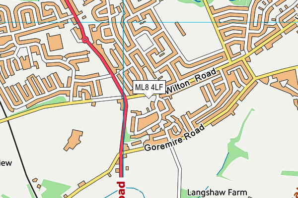 ML8 4LF map - OS VectorMap District (Ordnance Survey)