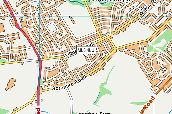 ML8 4LU map - OS VectorMap District (Ordnance Survey)