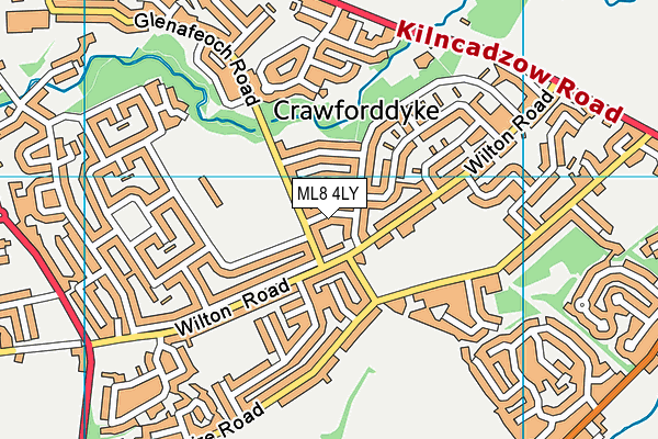 ML8 4LY map - OS VectorMap District (Ordnance Survey)