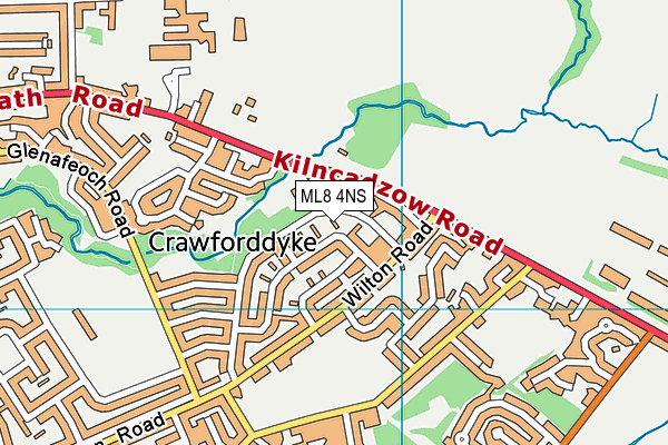 ML8 4NS map - OS VectorMap District (Ordnance Survey)