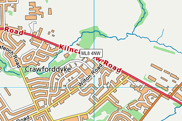 ML8 4NW map - OS VectorMap District (Ordnance Survey)