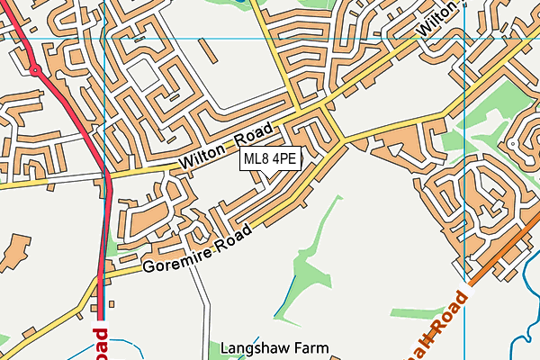 ML8 4PE map - OS VectorMap District (Ordnance Survey)