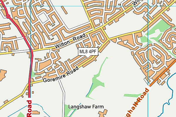 ML8 4PF map - OS VectorMap District (Ordnance Survey)