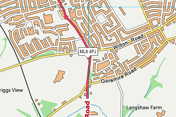 ML8 4PJ map - OS VectorMap District (Ordnance Survey)