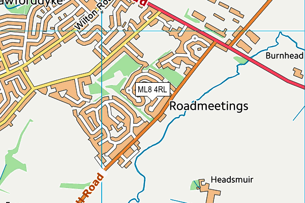 ML8 4RL map - OS VectorMap District (Ordnance Survey)