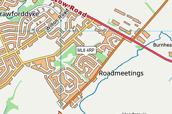 ML8 4RP map - OS VectorMap District (Ordnance Survey)