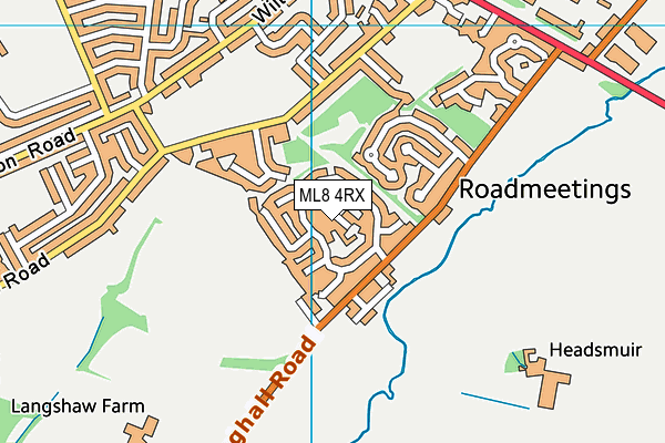 ML8 4RX map - OS VectorMap District (Ordnance Survey)