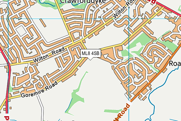 ML8 4SB map - OS VectorMap District (Ordnance Survey)