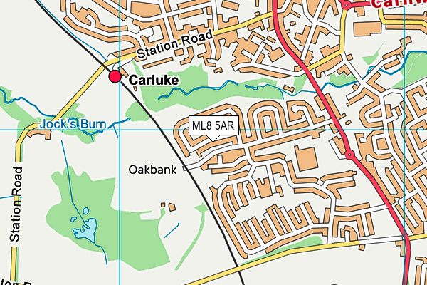 ML8 5AR map - OS VectorMap District (Ordnance Survey)