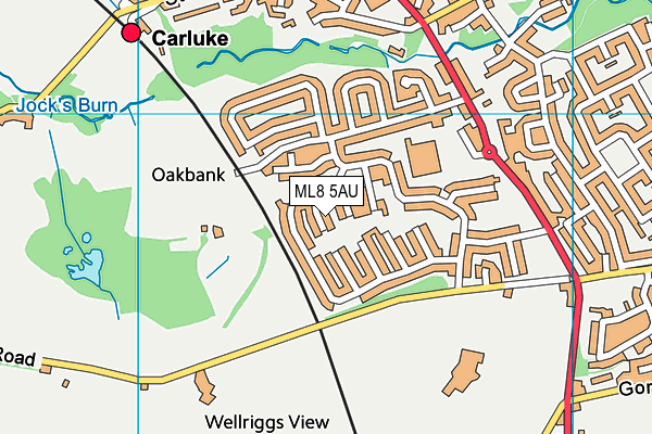 ML8 5AU map - OS VectorMap District (Ordnance Survey)