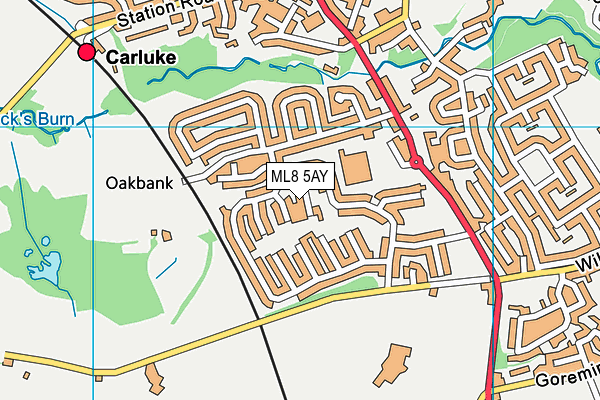 ML8 5AY map - OS VectorMap District (Ordnance Survey)