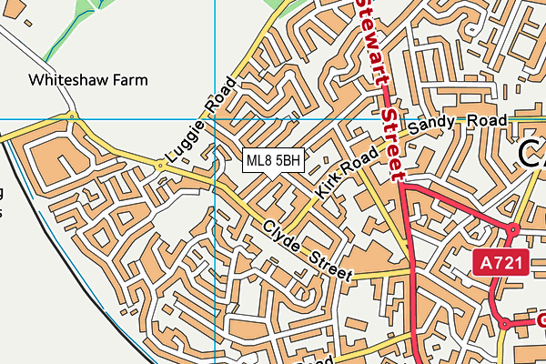 ML8 5BH map - OS VectorMap District (Ordnance Survey)