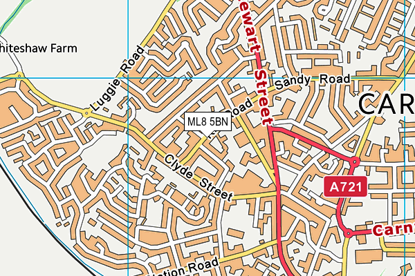 ML8 5BN map - OS VectorMap District (Ordnance Survey)