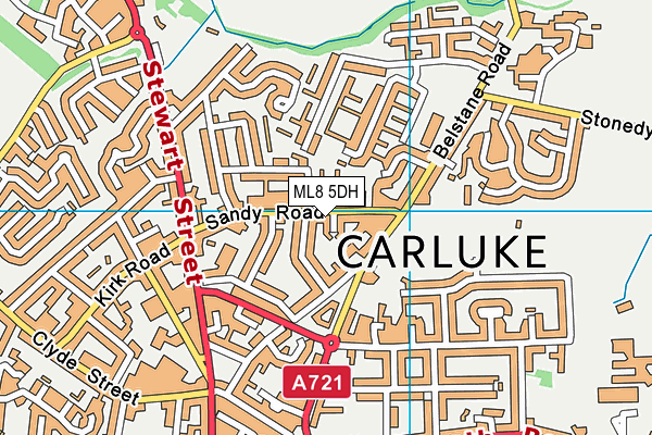 Map of ROADRUNNER ENGINE CARBON CLEANING CARLUKE LTD at district scale