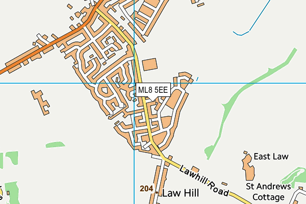 ML8 5EE map - OS VectorMap District (Ordnance Survey)