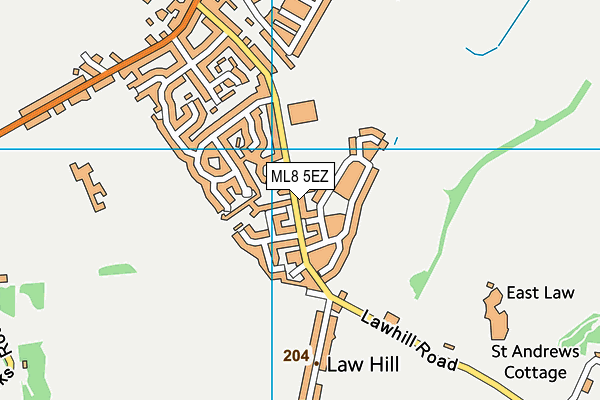 ML8 5EZ map - OS VectorMap District (Ordnance Survey)