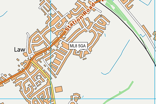 ML8 5GA map - OS VectorMap District (Ordnance Survey)