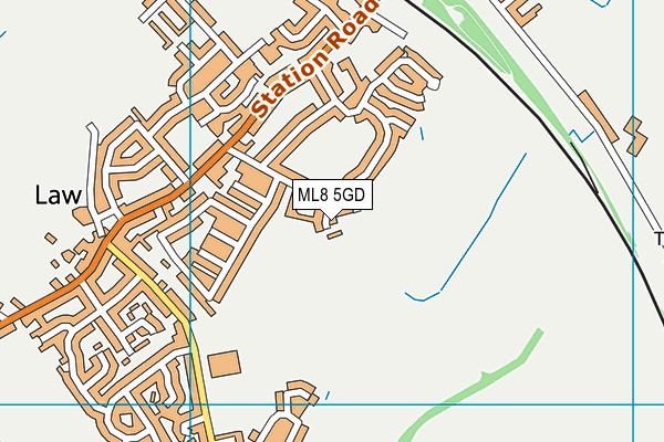ML8 5GD map - OS VectorMap District (Ordnance Survey)