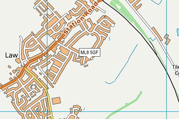 ML8 5GF map - OS VectorMap District (Ordnance Survey)