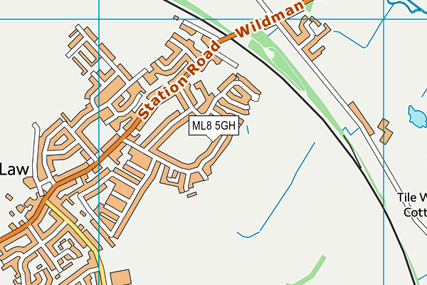 ML8 5GH map - OS VectorMap District (Ordnance Survey)