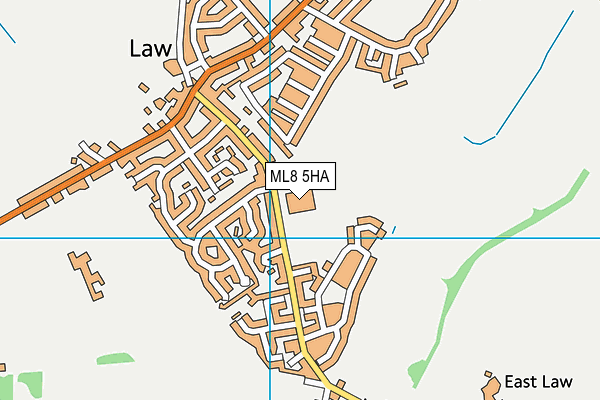 ML8 5HA map - OS VectorMap District (Ordnance Survey)