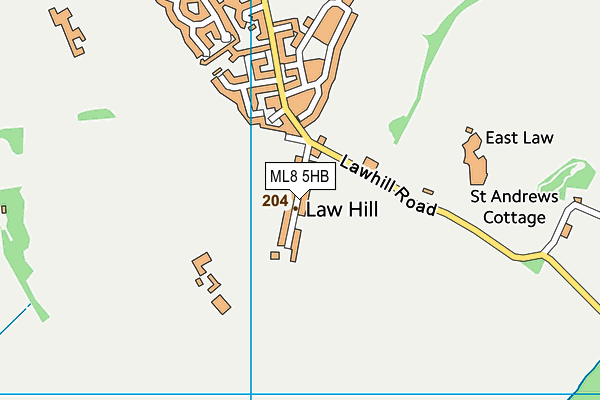 ML8 5HB map - OS VectorMap District (Ordnance Survey)